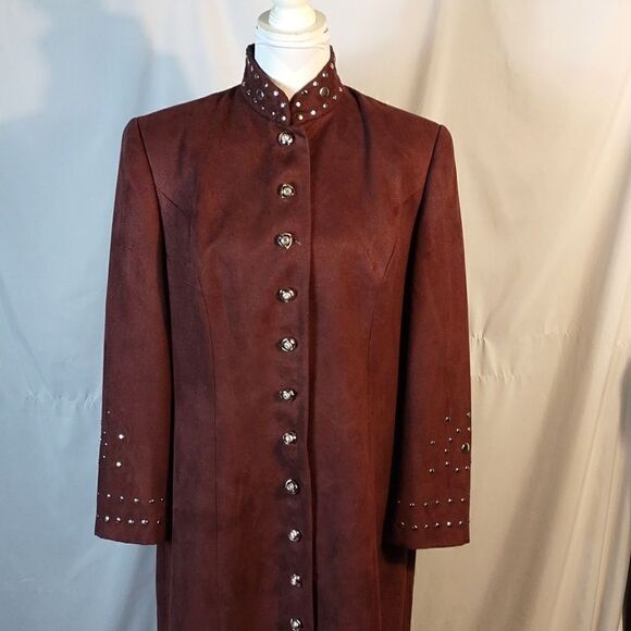 KB Stella Louise Roy Faux Suede Studded Coat - Picture 8 of 11